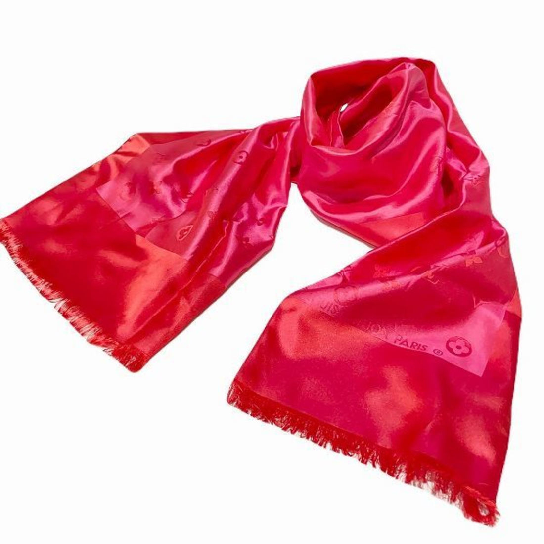 Louis Vuitton pink  Color Silk Scarf