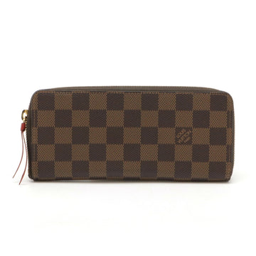 Louis Vuitton Cerise Damier Canvas  Color Pvc Long Wallet (Bi-Fold)