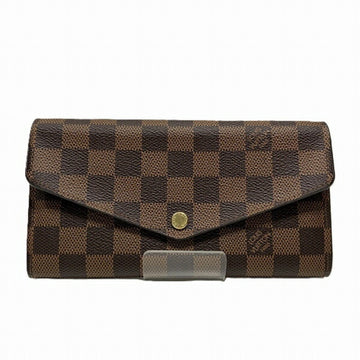 Louis Vuitton Damier Damier Canvas Ebene Damier Canvas Long Wallet (Bi-Fold)
