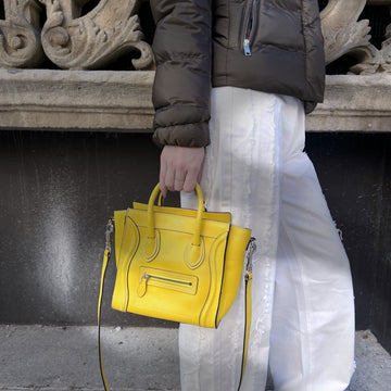 CELINE Leather Nano Luggage Tote