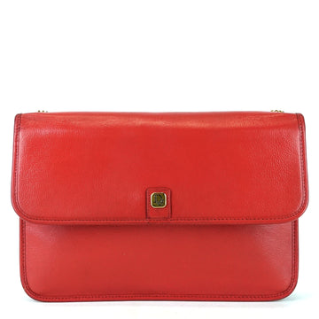 Red Leather Vintage Crossbody Bag