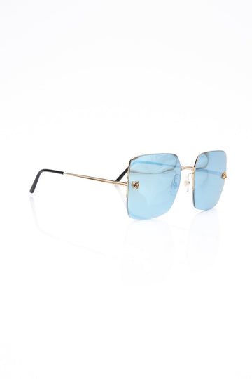 CARTIER Semi Rimless Tiger Gold Square Sunglasses (New)