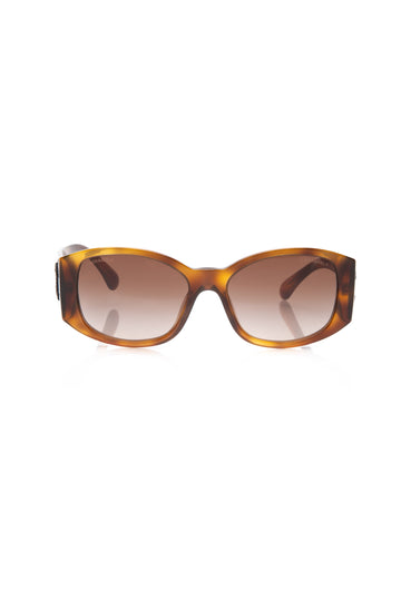 CHANEL Tortoise Acetate Oval Sunglasses (New)