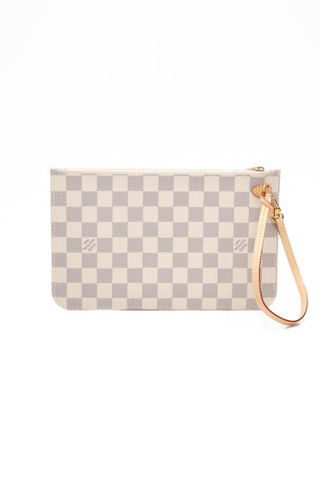 LOUIS VUITTON Damier Azur Wristlet (New)