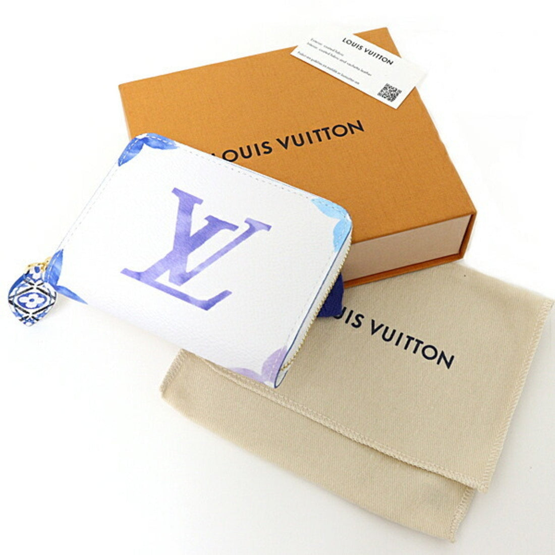 Louis Vuitton blue  Leather Coin Purse/Coin Case