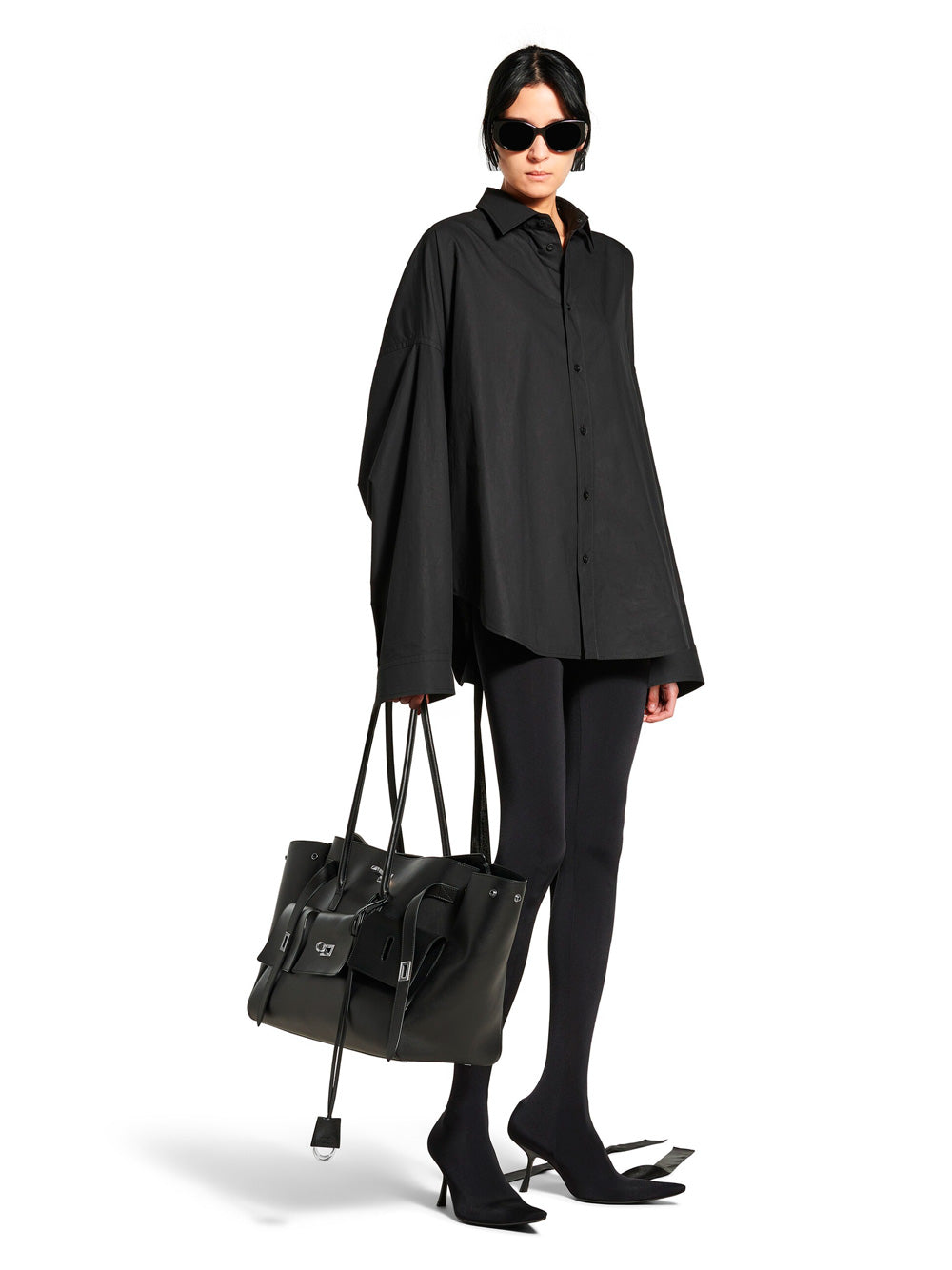 Balenciaga Women Cotton Poplin Lace-Up Shirt