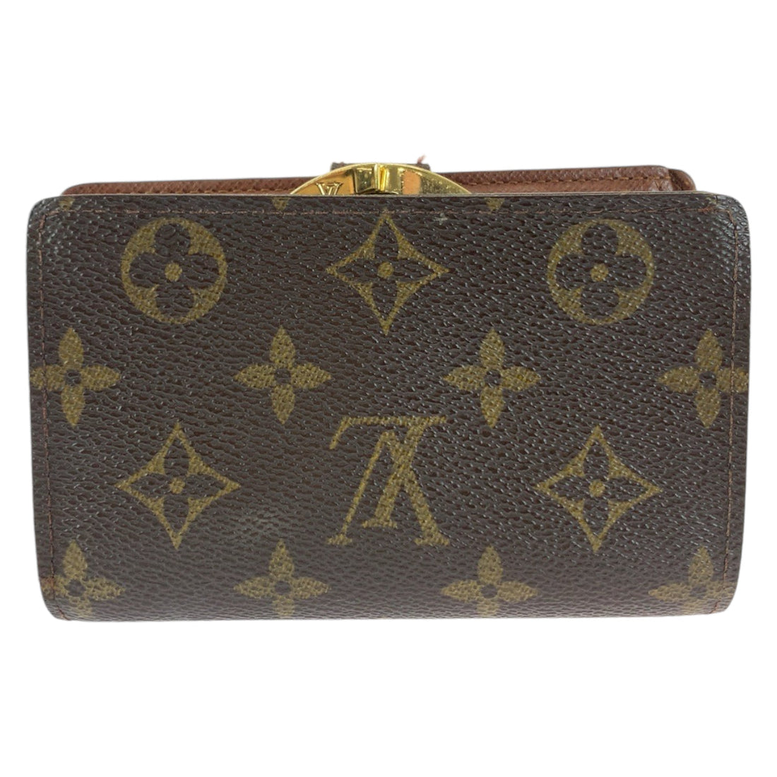 Louis Vuitton Monogram Viennois Wallet Brown Gold
