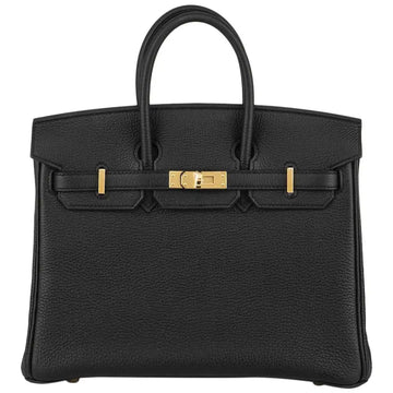 HERMES - BIRKIN 25 BLACK TOGO GOLD HARDWARE
