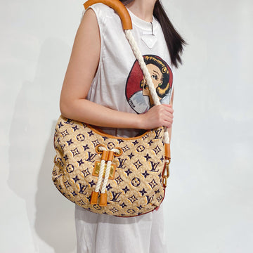 LOUIS VUITTON Limited Edition Tan Nylon Monogram Bulles PM Bag