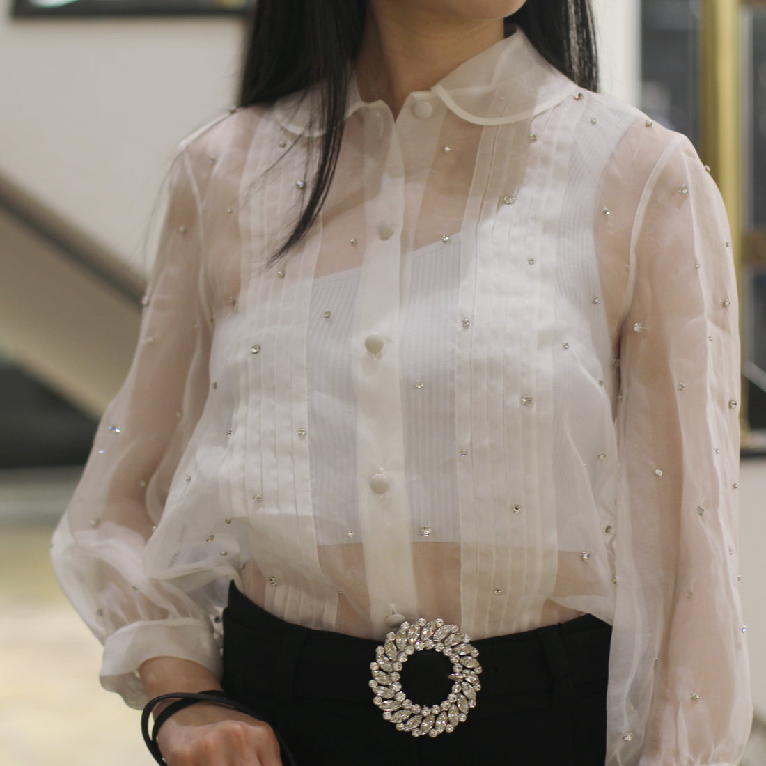 Miu Miu silk white top