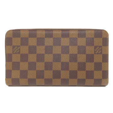 Louis Vuitton Damier Canvas Ebene Damier Canvas Long Wallet (Bi-Fold)
