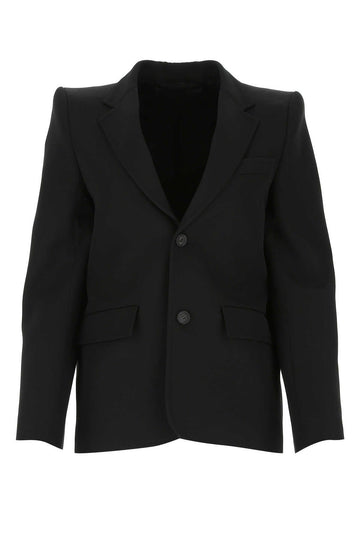 Balenciaga Women Black Light Wool Blazer