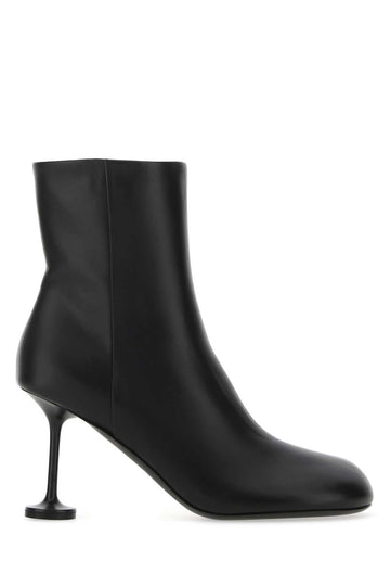 Balenciaga Women Black Leather Lady Ankle Boots