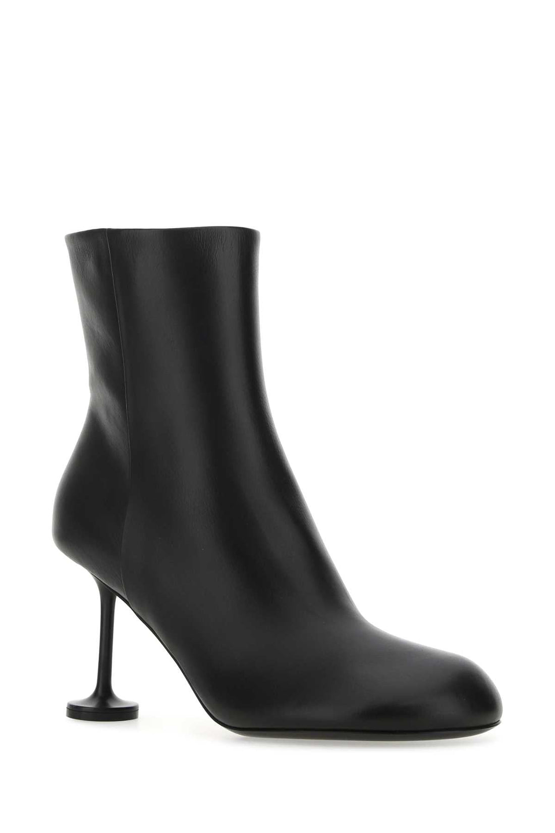 Balenciaga Women Black Leather Lady Ankle Boots