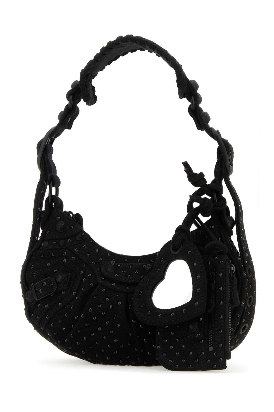 Balenciaga Women Embellished Denim Le Cagole Xs Shoulder Bag