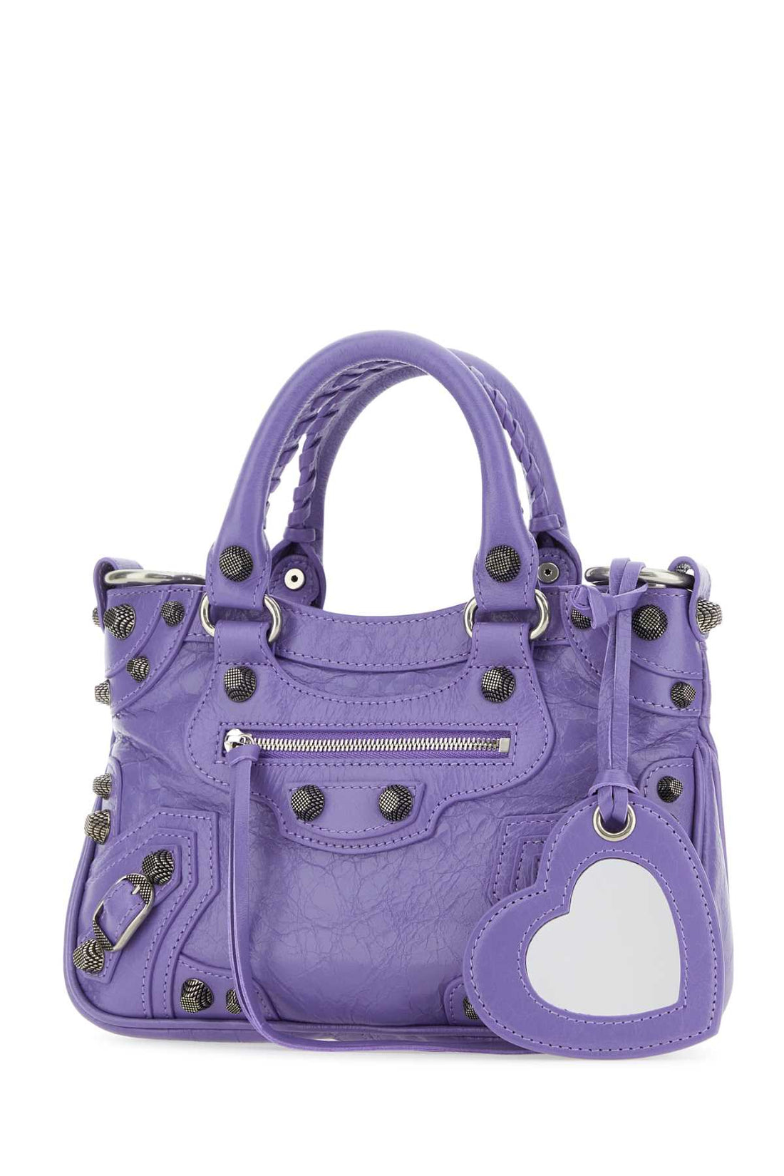 Balenciaga Women Light Purple Nappa Leather Neo Cagole S Handbag