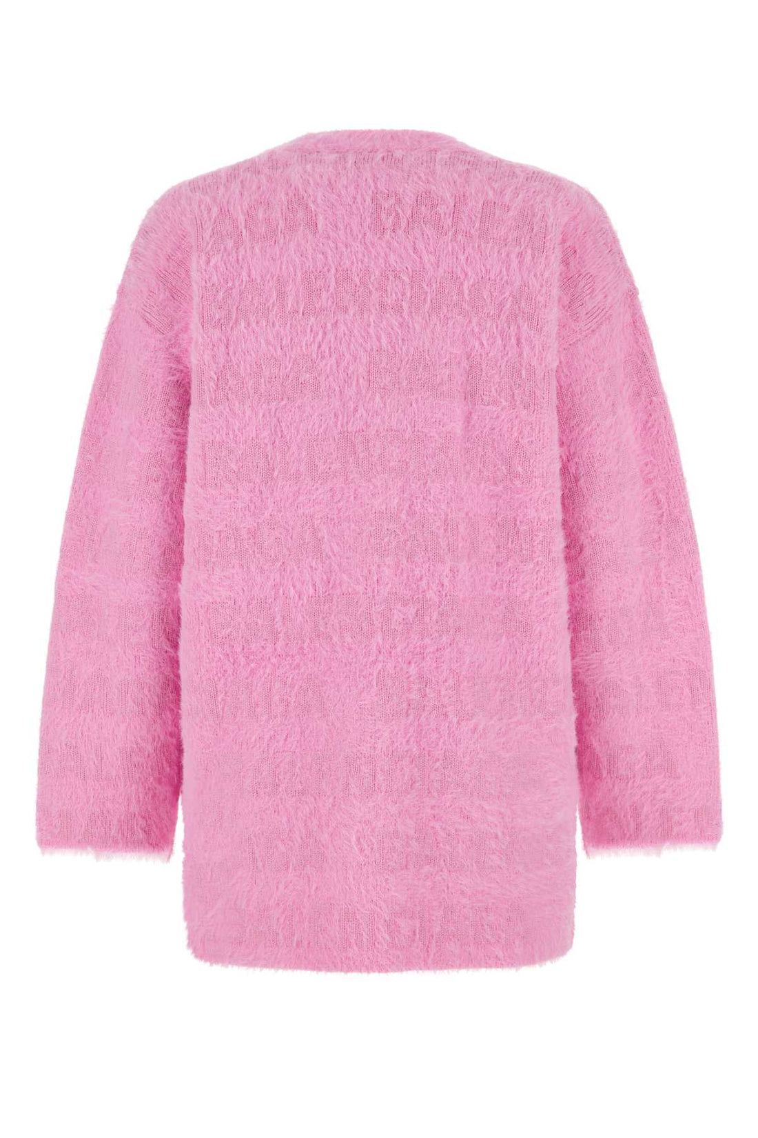 Balenciaga Women Pink Stretch Wool Blend Cardigan