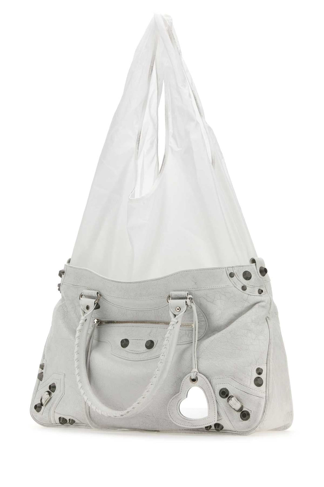 Balenciaga Women White Leather Neo Cagole Xl Plus Shopping Bag