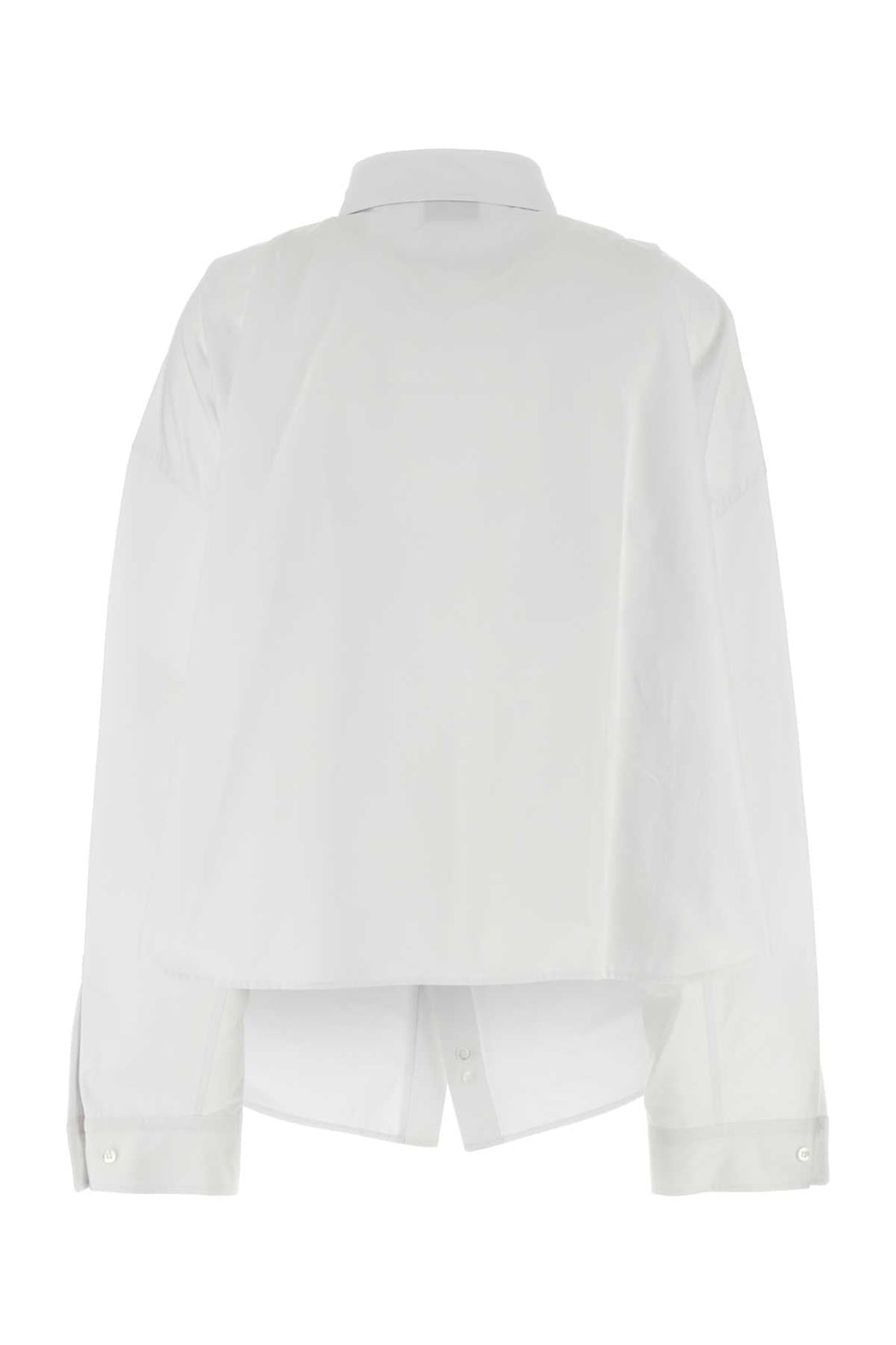 Balenciaga Women White Poplin Oversize Shirt