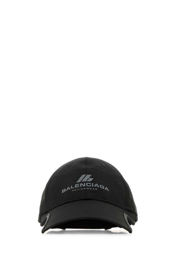 Balenciaga Women Black Polyester Baseball Cap