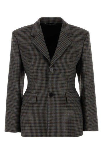 Balenciaga Women Embroidered Wool Blazer
