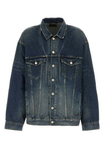 Balenciaga Men Denim Oversize Jacket