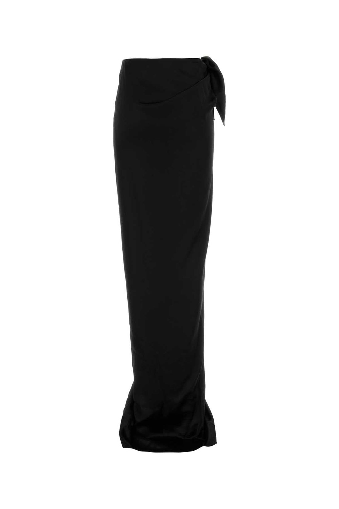 Balenciaga Women Black Satin Skirt