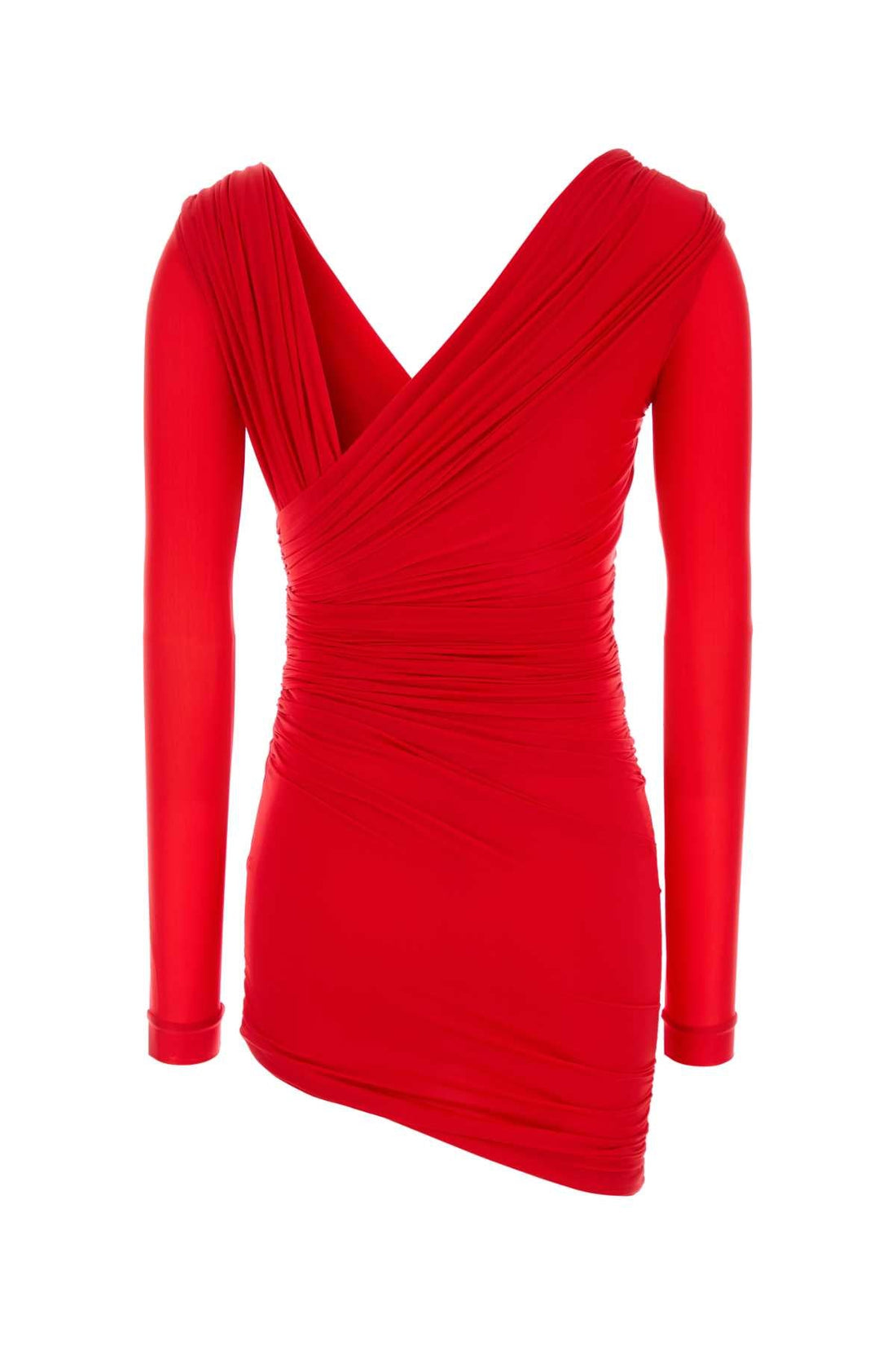 Balenciaga Women Red Stretch Jersey Mini Dress