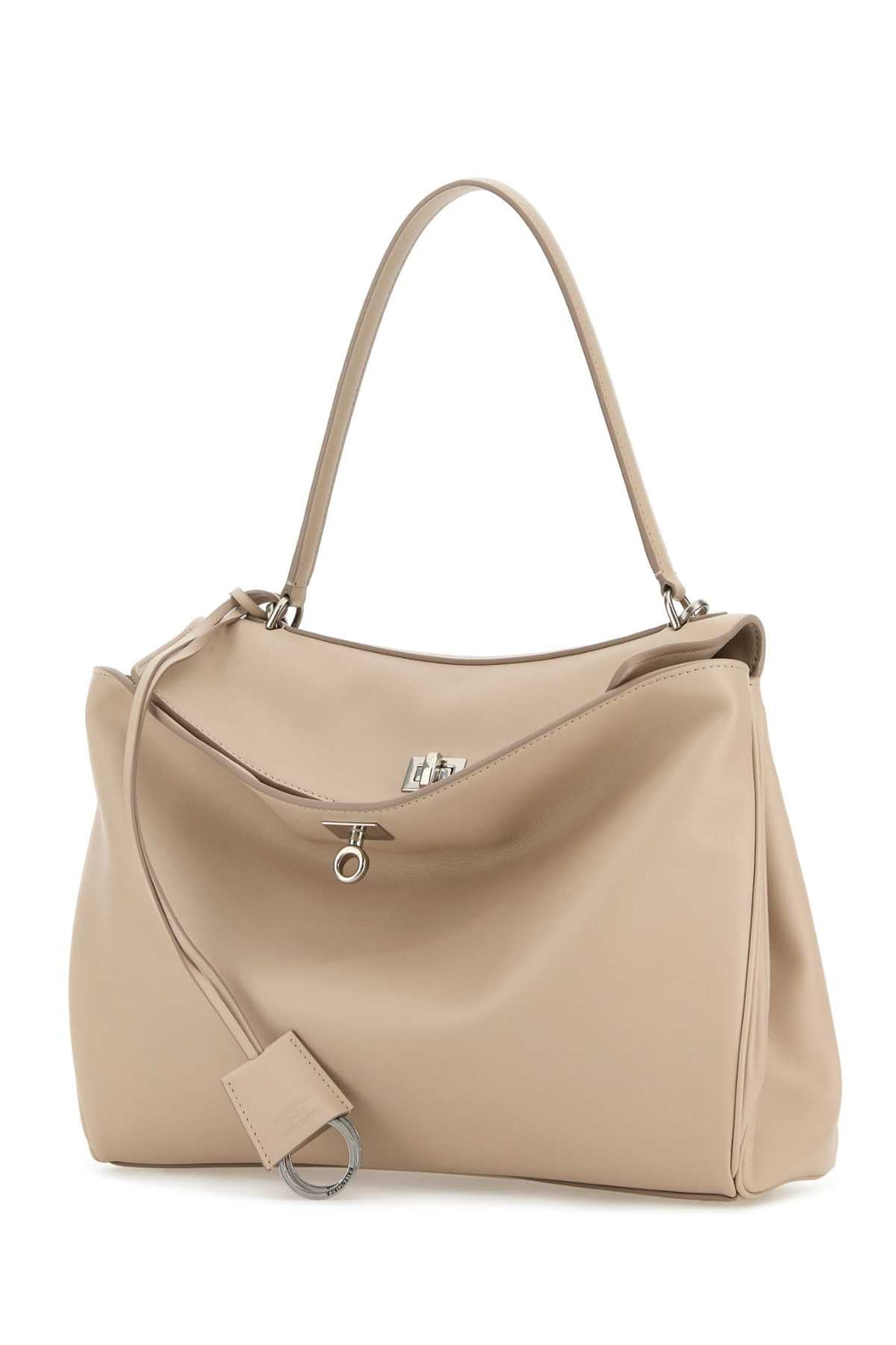 Balenciaga Women Sand Leather Medium Rodeo Handbag
