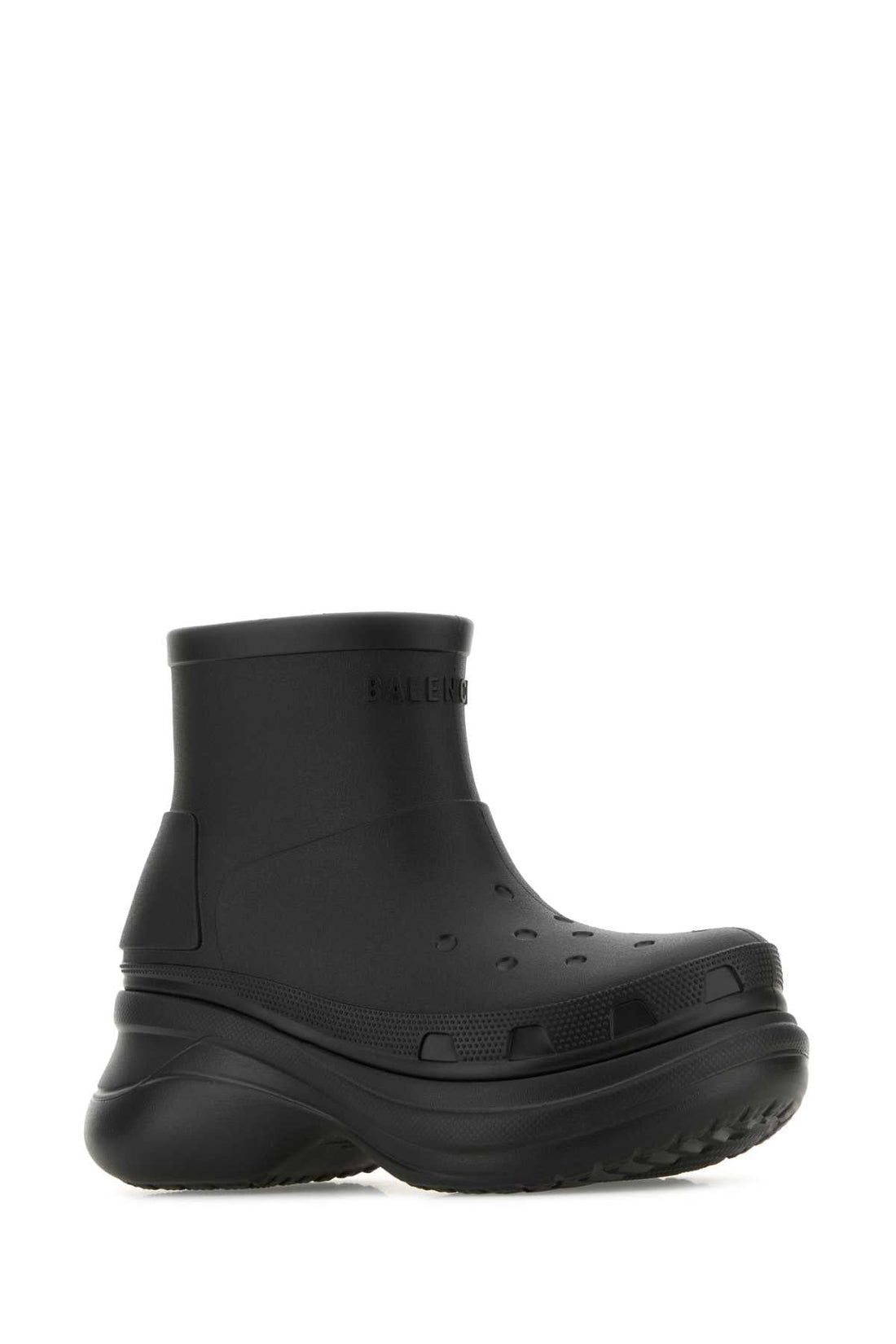 Balenciaga Women Black Rubber Balenciaga X Crocs™ Ankle Boots