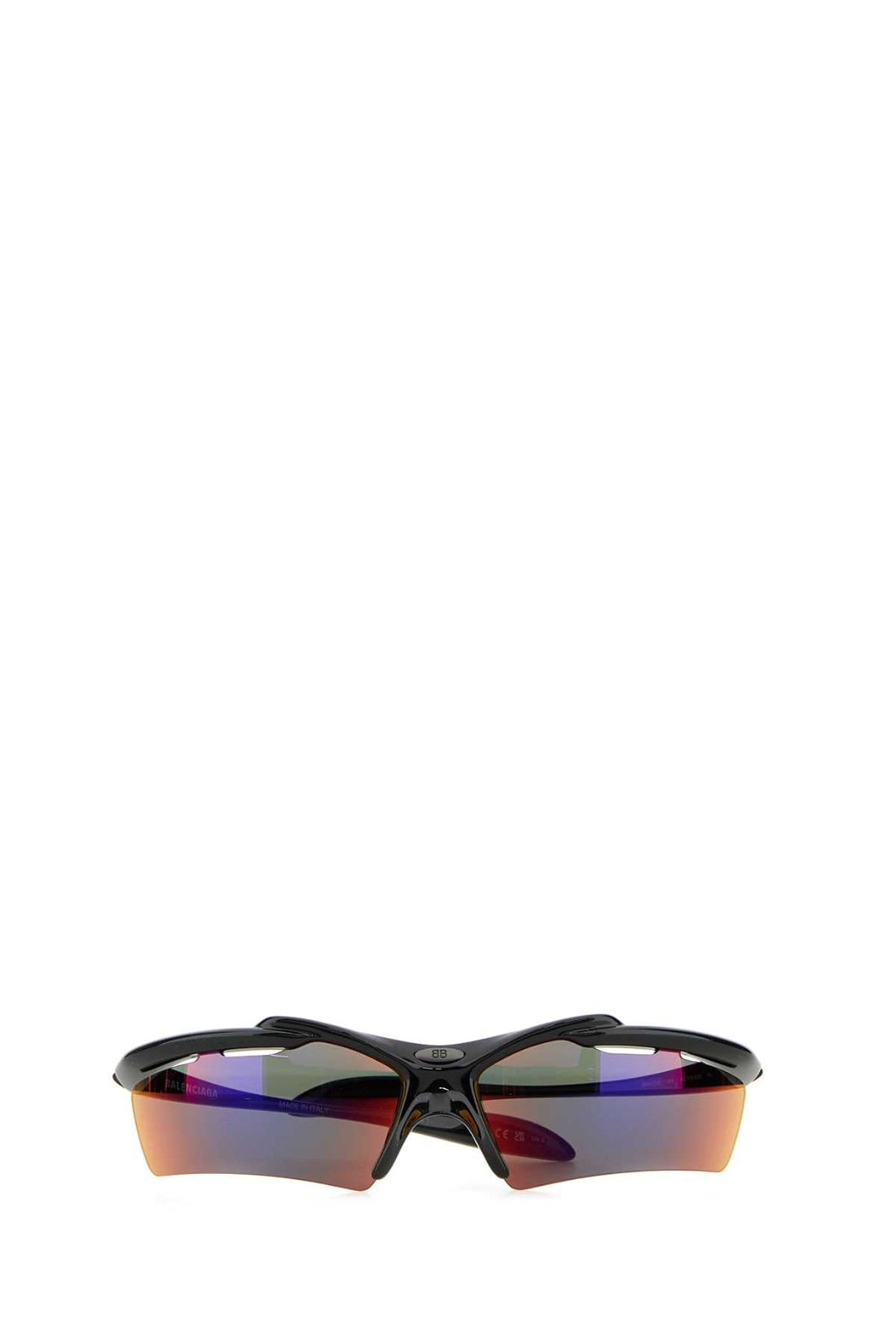 Balenciaga Women Black Acetate Turbo Rectangle Sunglasses