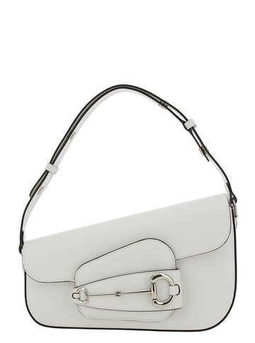 Gucci Women 'Gucci Horsebit 1955 Small' White Shoulder Bag With Horsebit Detail In Leather Woman
