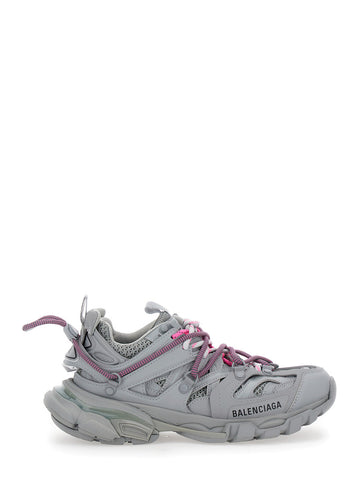 Balenciaga Women 'Track Trail Laces' White Low Top Sneakers With Embossed Logo On The Tongue And Size Patch On The Toe In Tech Fabric Woman