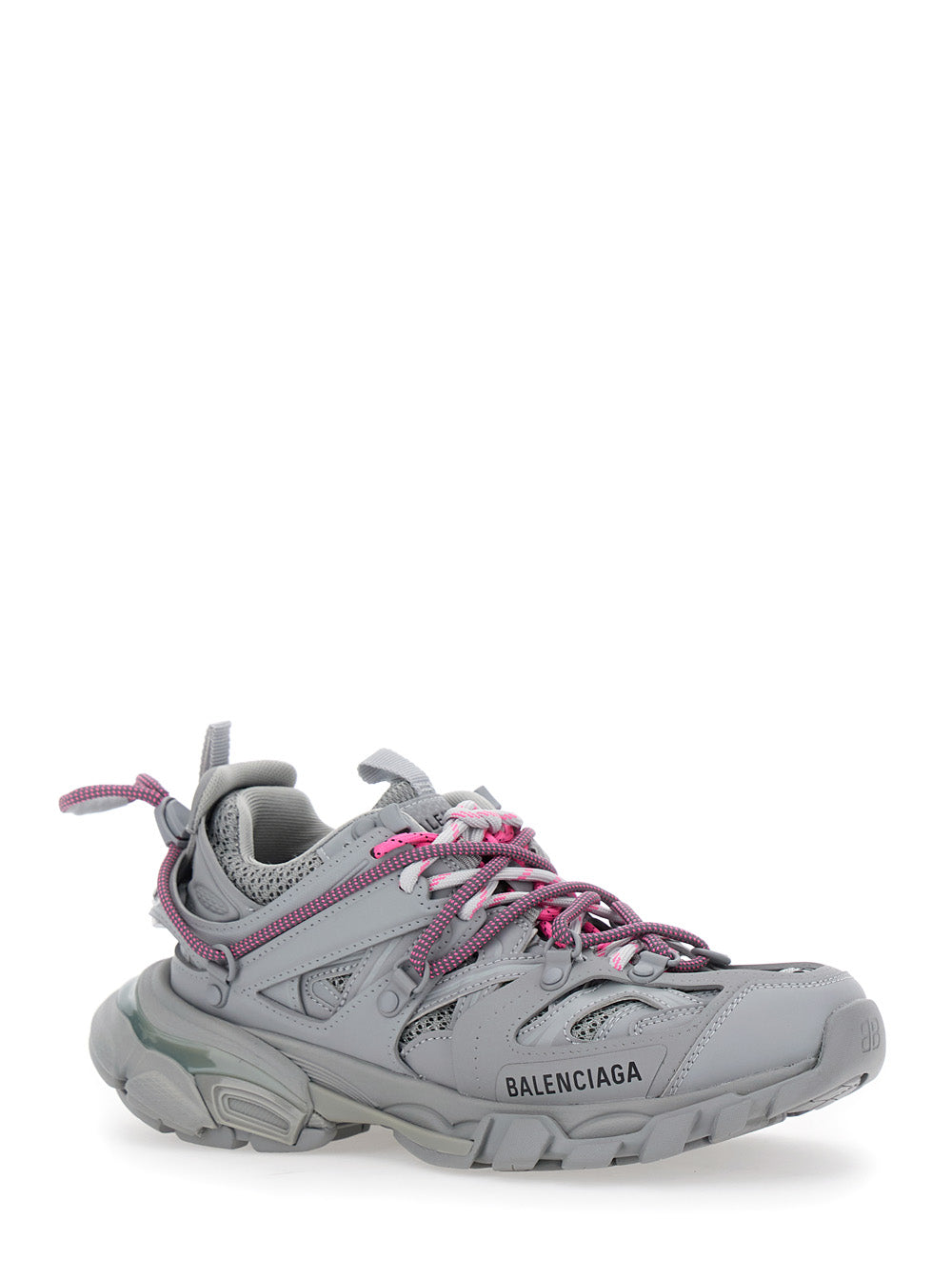 Balenciaga Women 'Track Trail Laces' White Low Top Sneakers With Embossed Logo On The Tongue And Size Patch On The Toe In Tech Fabric Woman