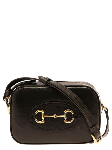 Gucci Women 'Gucci Horsebit 1955' Black Shoulder Bag With Horsebit Detail In Leather Woman