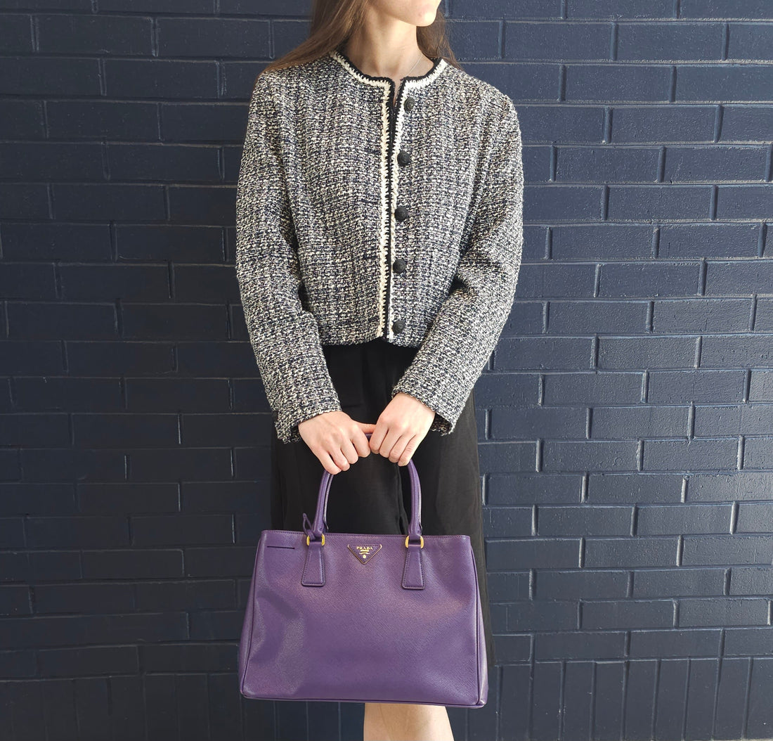 Prada Purple Saffiano Lux Leather Galleria tote TWS