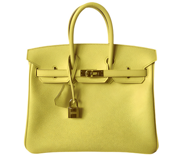 HERMES- BIRKIN 25 LIME EPSOM GOLD HARDWARE