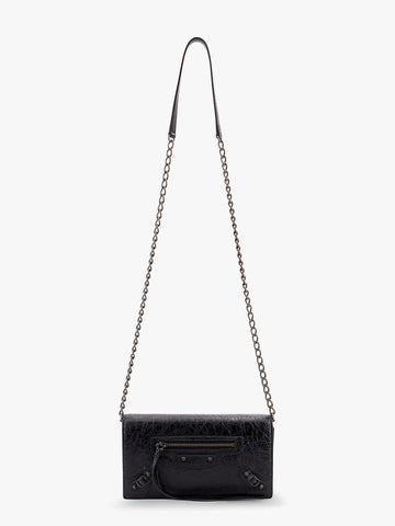 Balenciaga Women Le City Wallet Leather Shoulder Bag
