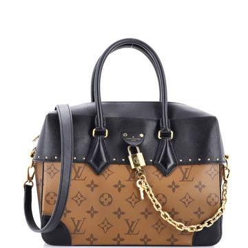 City Malle Handbag Reverse Monogram Canvas and Leather MM