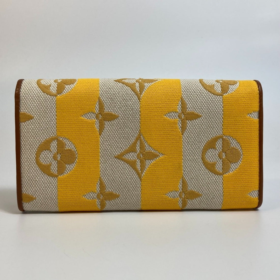 Louis Vuitton Monogram Jaune yellow Canvas Leather Long Wallet (Bi-Fold)