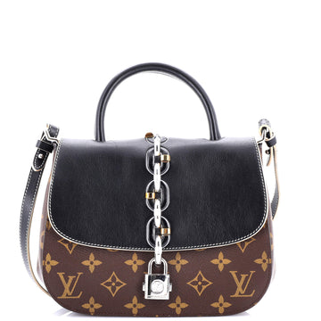 Chain It Handbag Monogram Canvas with Leather PM