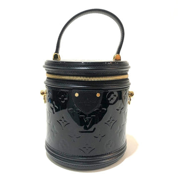Louis Vuitton  Noir Monogram Vernis Handbag Vanity Bag