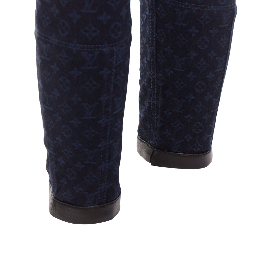 Louis Vuitton LV Monogram Leather Trim Skinny Jeans