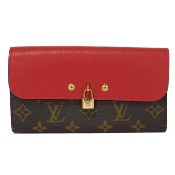Louis Vuitton  Cerise Monogram  Color Monogram Leather Long Wallet (Bi-Fold)