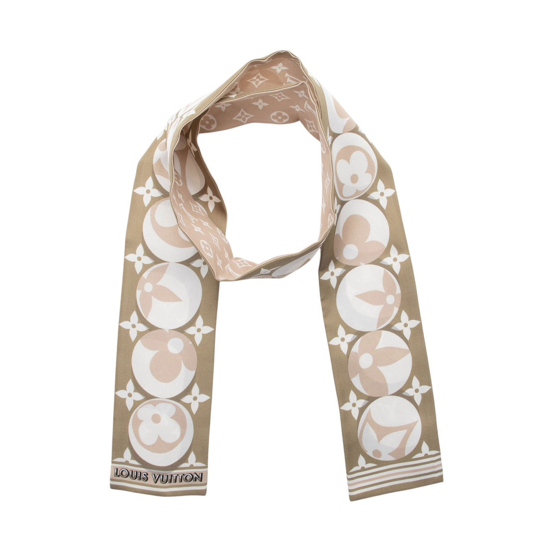 Louis Vuitton Silk Monogram Marbles Bandeau Scarf