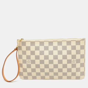 Louis Vuitton Damier Azur Canvas Neverfull Pm Zipped Pochette