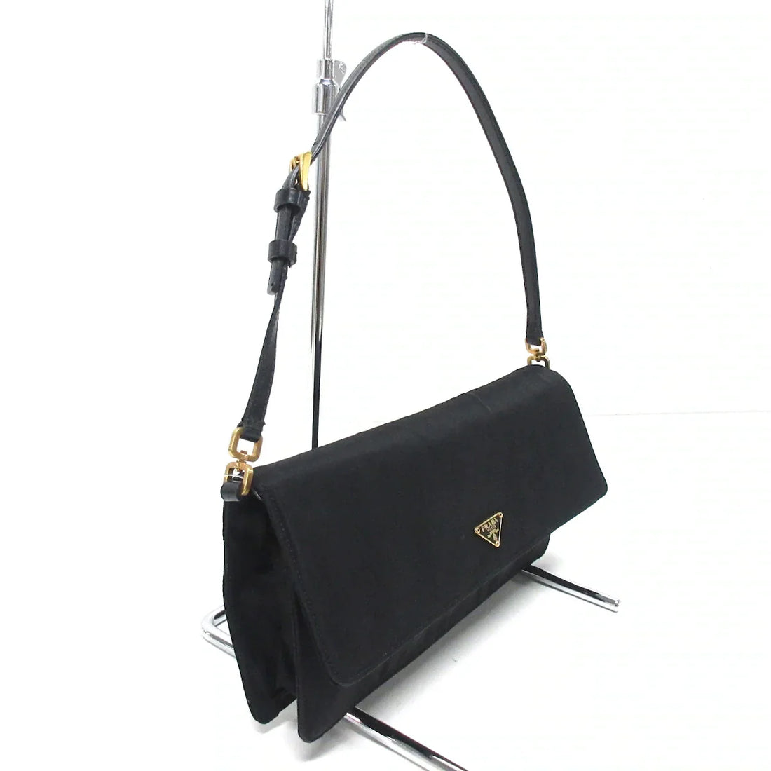 PRADA - Handbag Black Nylon Leather