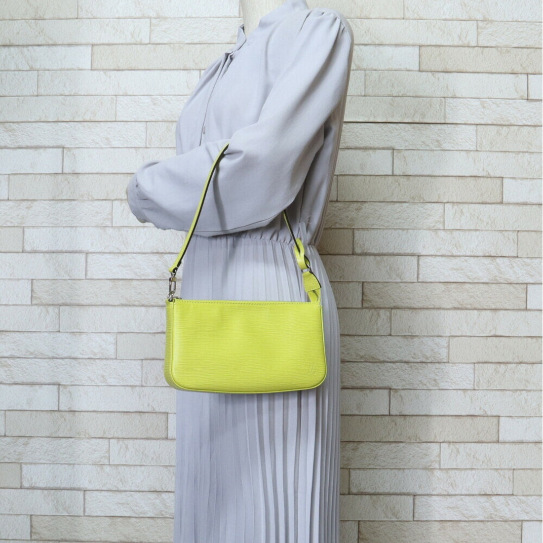 Louis Vuitton Pistache yellow Epi Leather Handbag