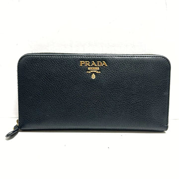 PRADA - Black Leather Long Wallet