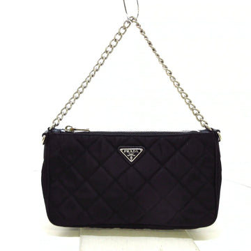 PRADA - Triangle Logo Handbag Black Nylon